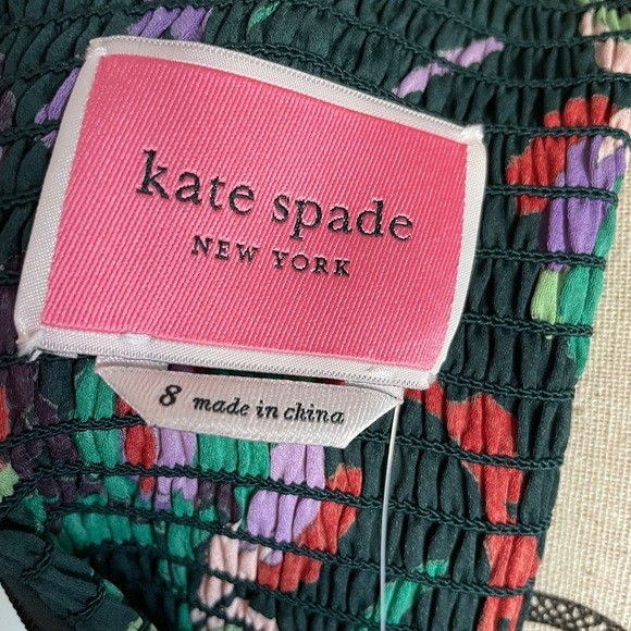 NWT - Kate Spade Pinegrove Fleur Nouveau Smocked Dress Size 8 - Picture 7 of 14